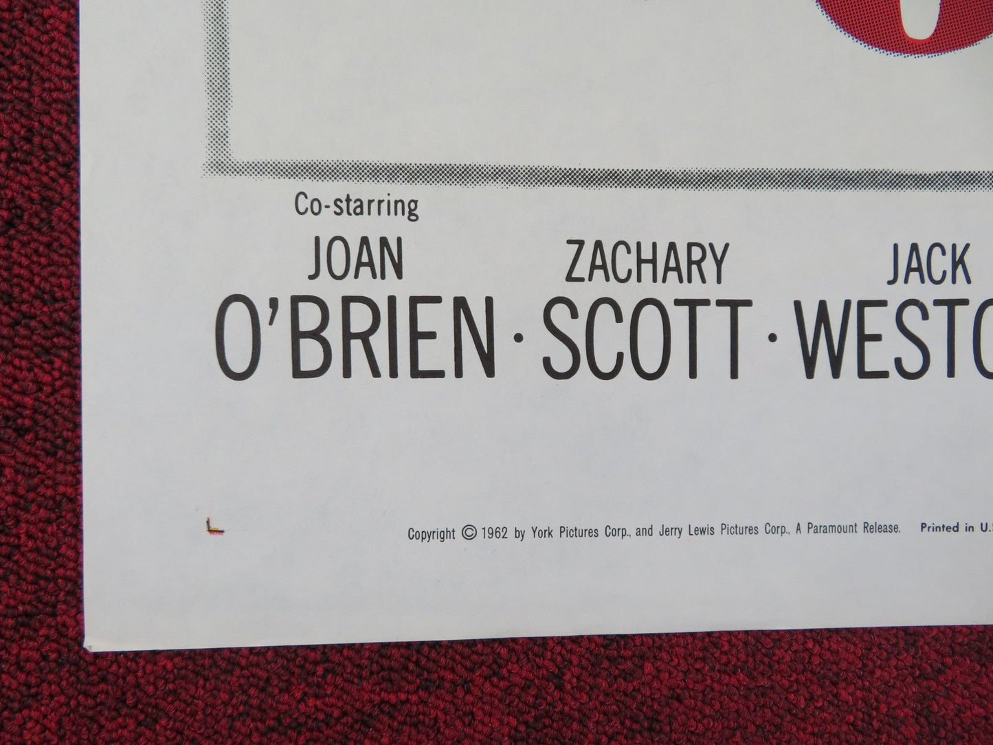 IT'S ONLY MONEY FOLDED US ONE SHEET POSTER JERRY LEWIS JOAN O'BRIEN 1962 Rendezvous Cinema Movie posters