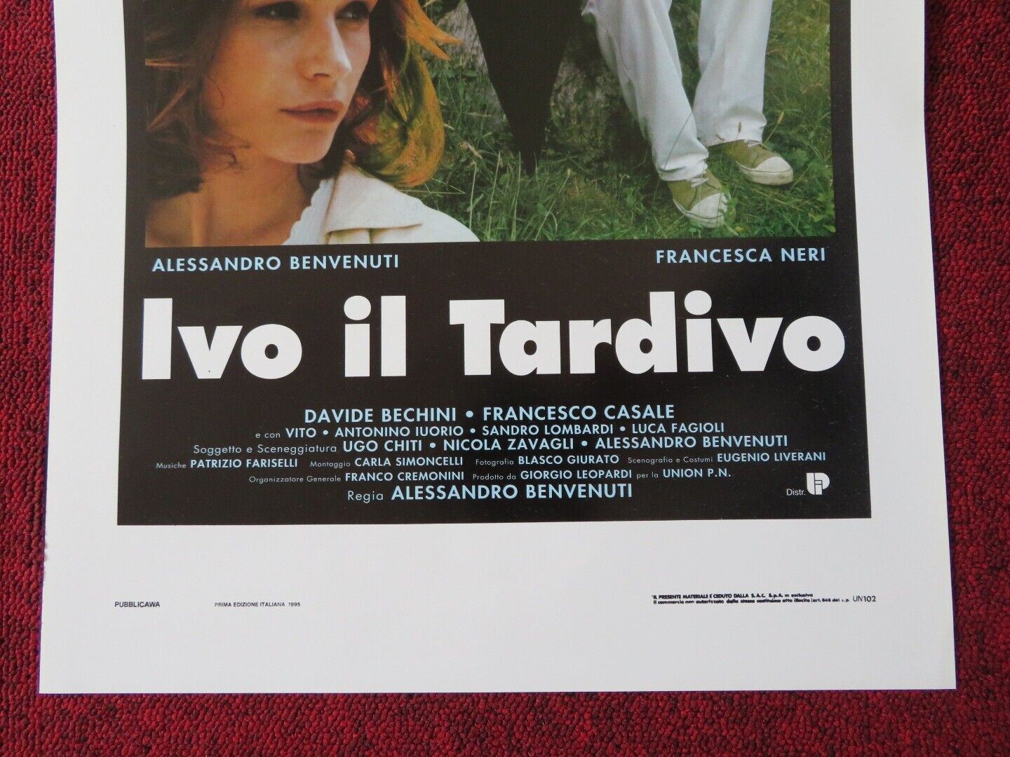 IVO IL TARDIVO ITALIAN LOCANDINA (27.5"x13") POSTER FRANCESCA NERI 1995 Movie posters