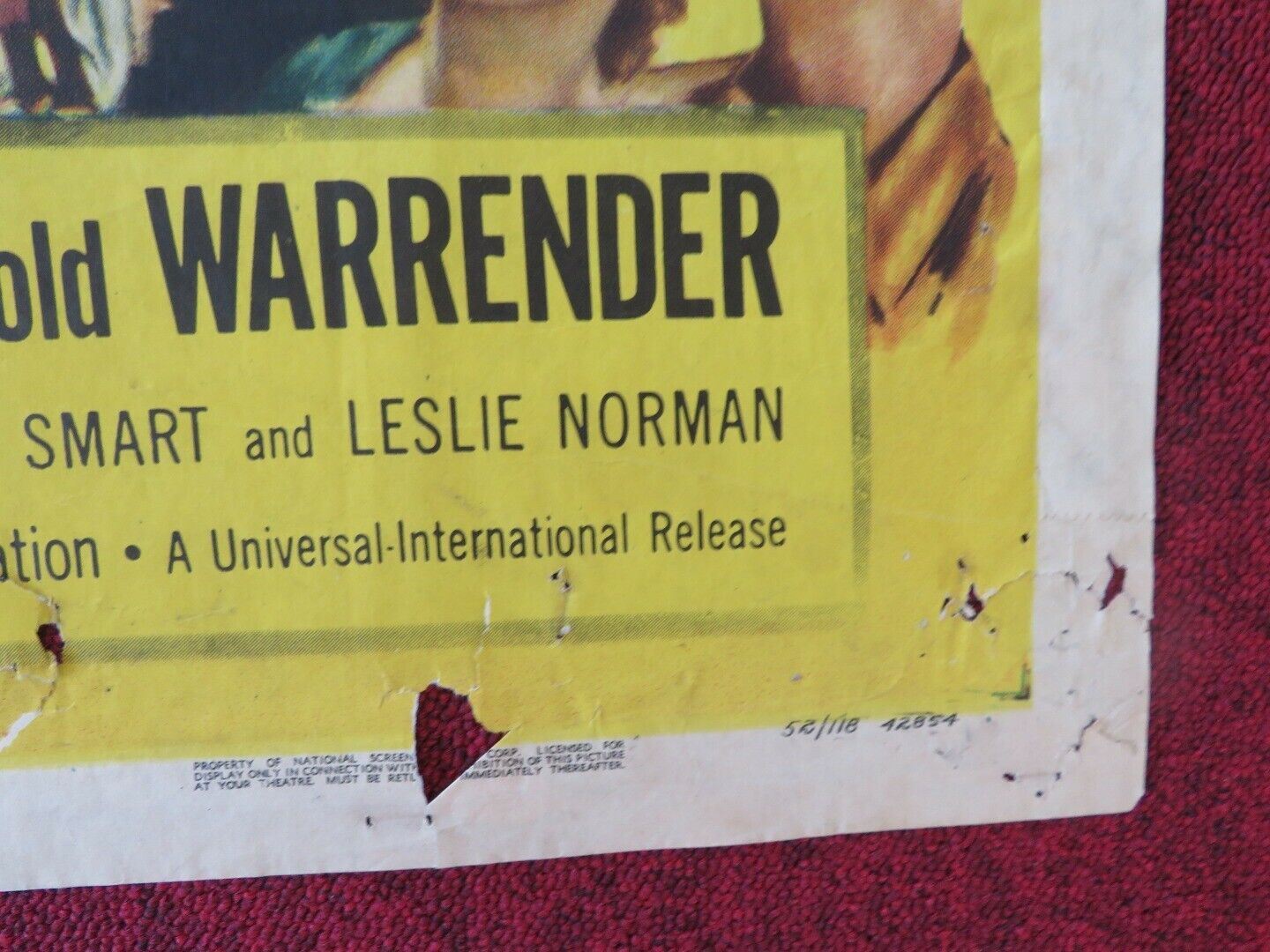 IVORY HUNTER FOLDED US ONE SHEET POSTER ANTHONY STEEL DINAH SHERIDAN 1952 Movie posters