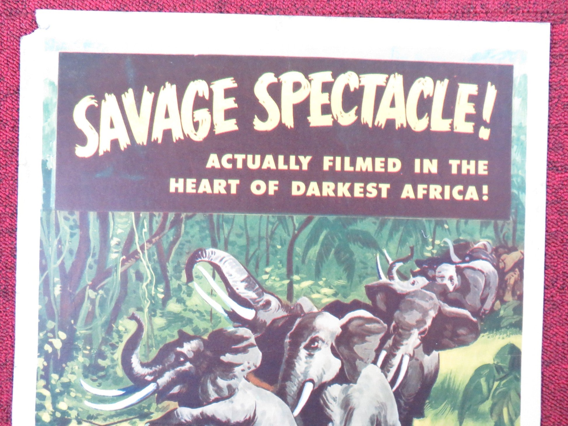 IVORY HUNTER US INSERT (14"x 36") POSTER ANTHONY STEEL DINAH SHERIDAN 1952 Rendezvous Cinema Movie posters