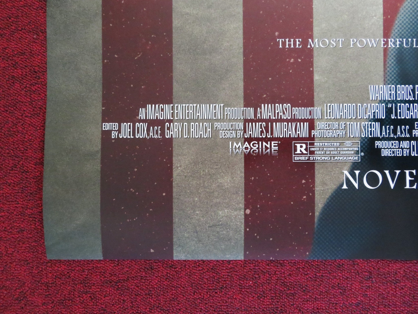 J. EDGAR - A US ONE SHEET ROLLED POSTER CLINT EASTWOOD LEONARDO DICAPRIO 2011 Rendezvous Cinema Movie posters