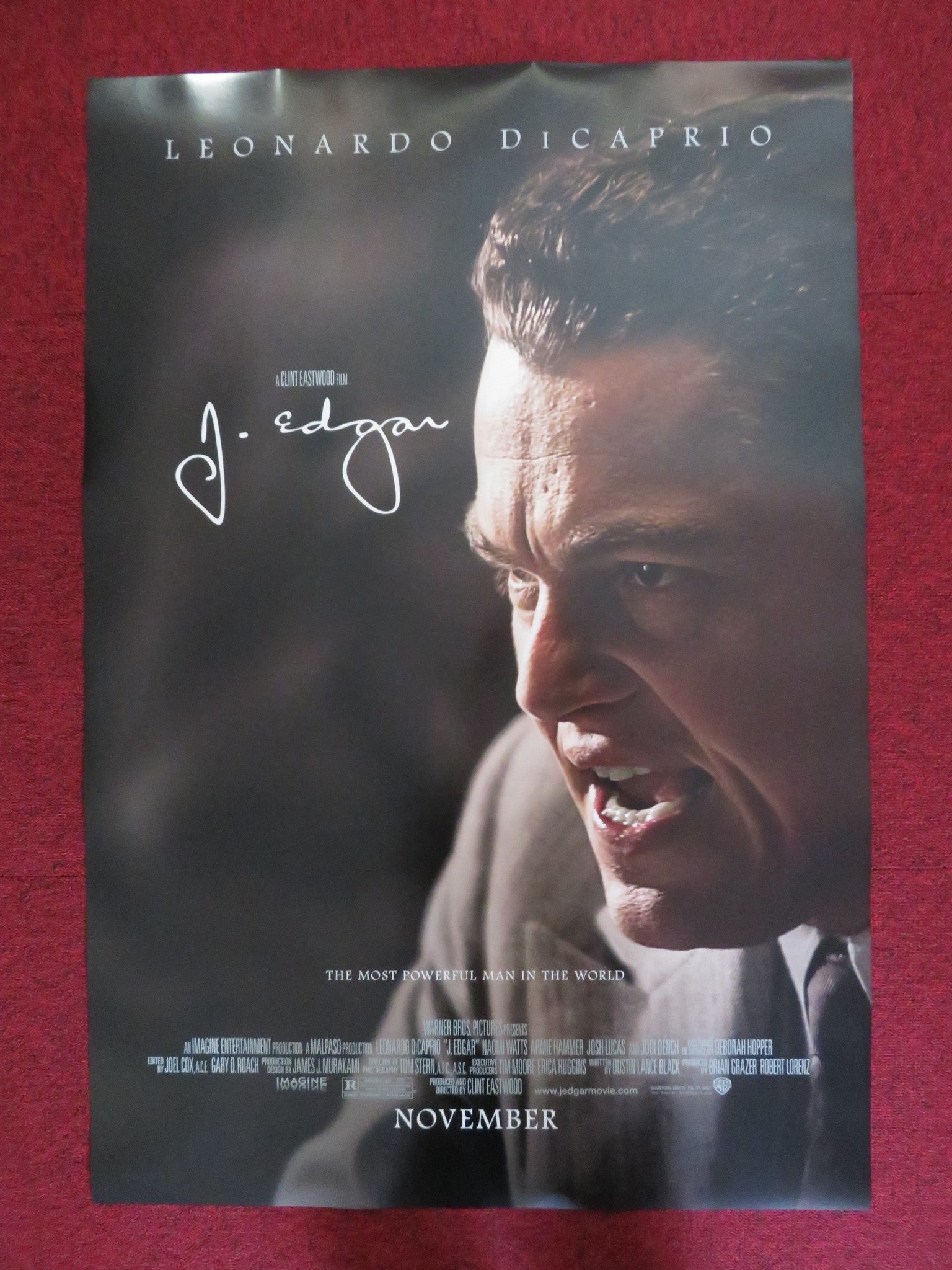 J. EDGAR - B US ONE SHEET ROLLED POSTER CLINT EASTWOOD LEONARDO DICAPRIO 2011 Rendezvous Cinema Movie posters