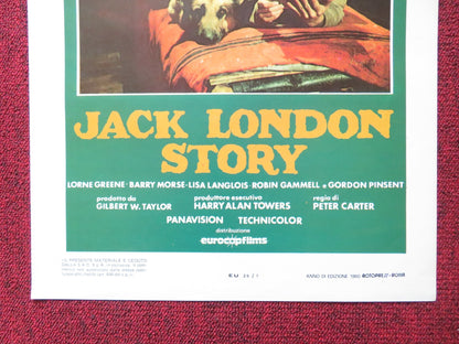 JACK LONDON STORY ITALIAN LOCANDINA POSTER ROD STEIGER ANGIE DICKINSON 1980 Rendezvous Cinema Movie posters