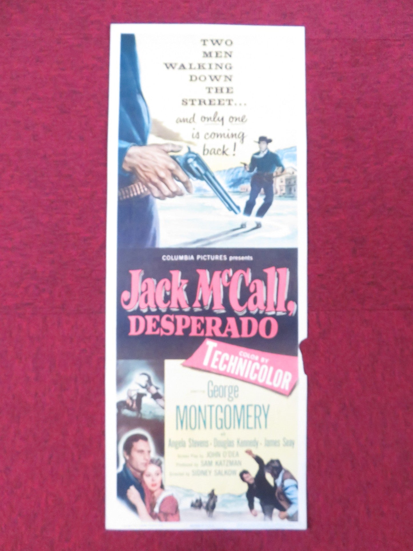 JACK MCCALL, DESPERADO US INSERT (14"x 36") POSTER GEORGE MONTGOMERY 1953 Rendezvous Cinema Movie posters