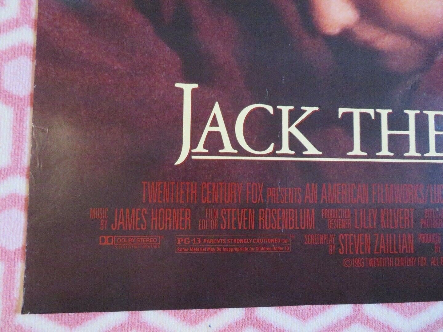 JACK THE BEAR US ONE SHEET ROLLED POSTER DANNY DEVITO 1993 Movie posters