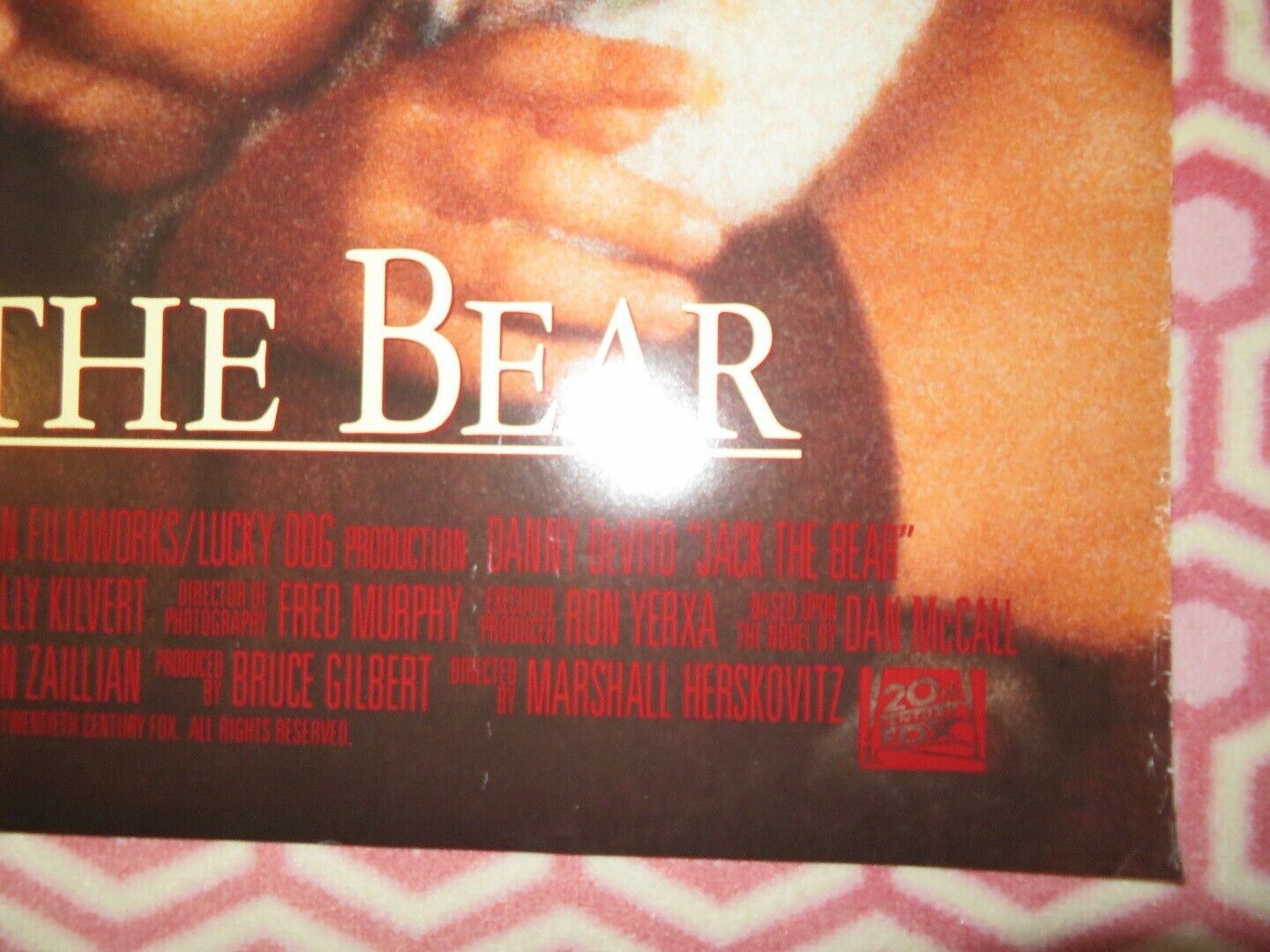 JACK THE BEAR US ONE SHEET ROLLED POSTER DANNY DEVITO 1993 Movie posters