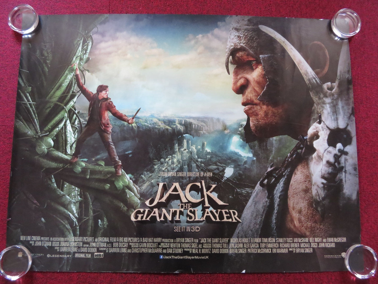 JACK THE GIANT SLAYER UK QUAD (30"x 40") ROLLED POSTER NICHOLAS HOULT 2013 Rendezvous Cinema Movie posters