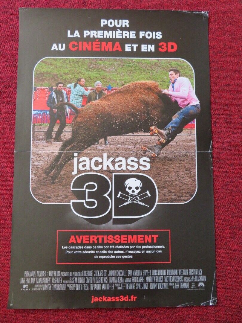 JACKASS 3D FRENCH (16"x 23.5") POSTER JOHNNY KNOXVILLE STEVE-O 2010 - Rendezvous Cinema