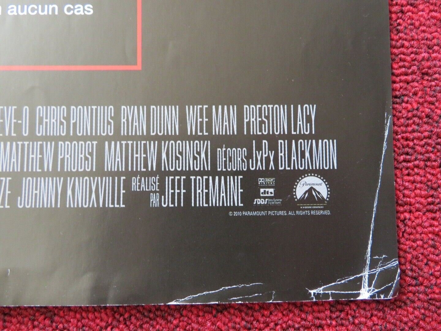 JACKASS 3D FRENCH (16"x 23.5") POSTER JOHNNY KNOXVILLE STEVE-O 2010 - Rendezvous Cinema