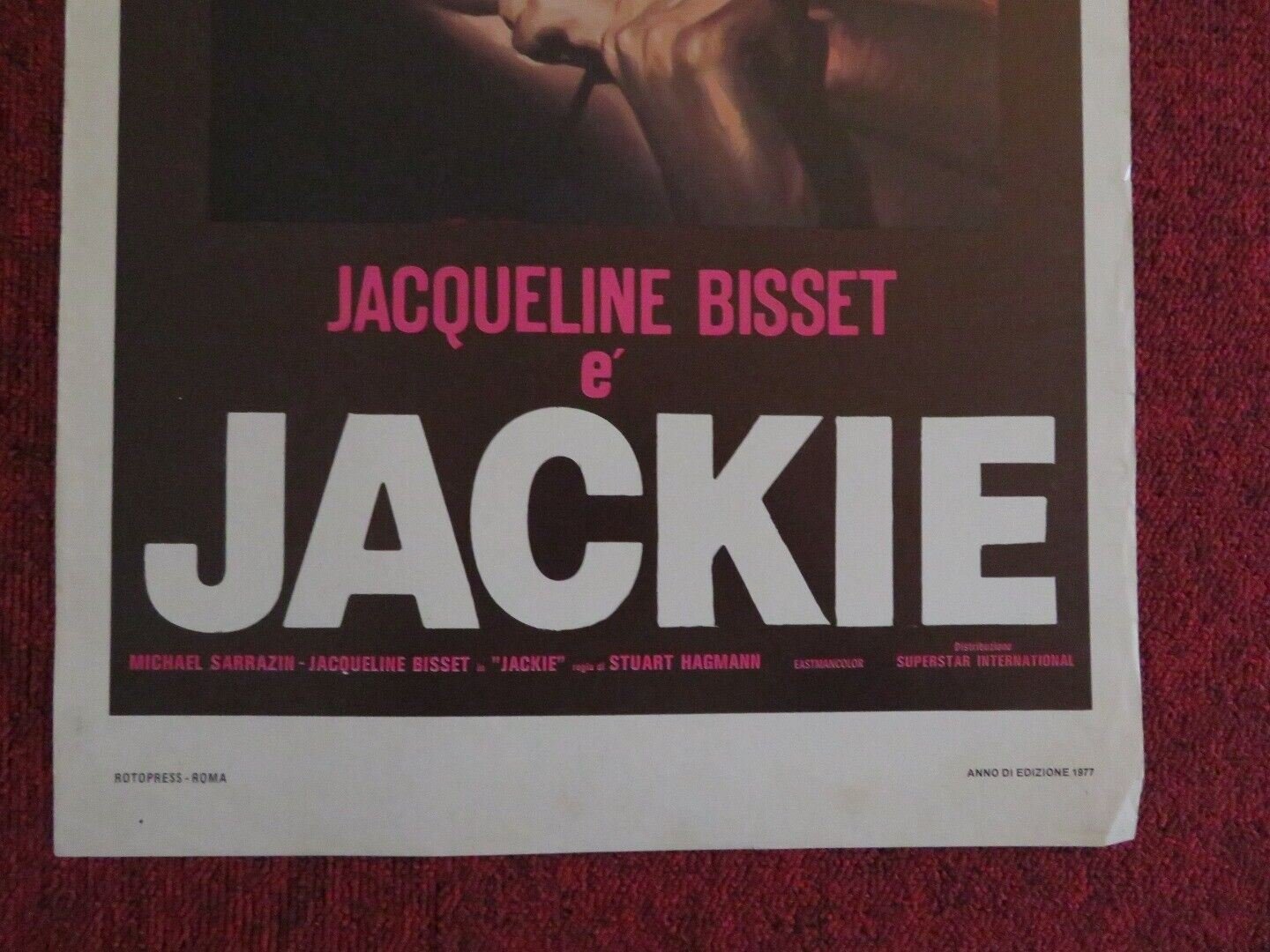 JACKIE / Believe in Me ITALIAN LOCANDINA (27.5"x13") POSTER 1977 Movie posters