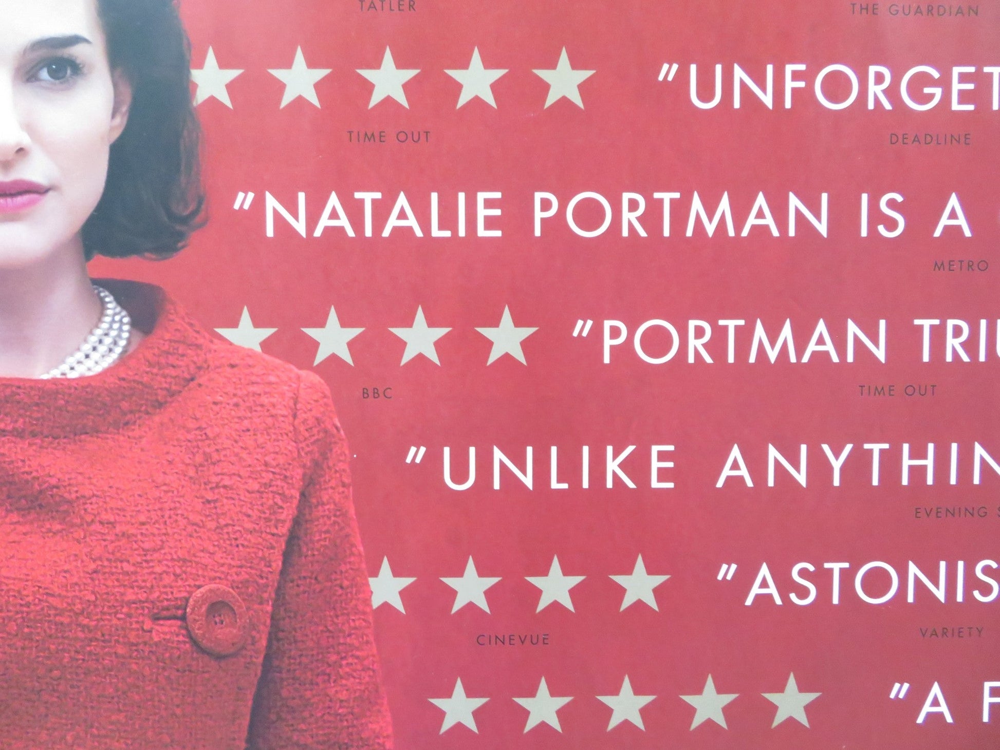 JACKIE UK QUAD (30"x 40") ROLLED POSTER NATALIE PORTMAN PETER SARSGAARD 2016 Rendezvous Cinema Movie posters