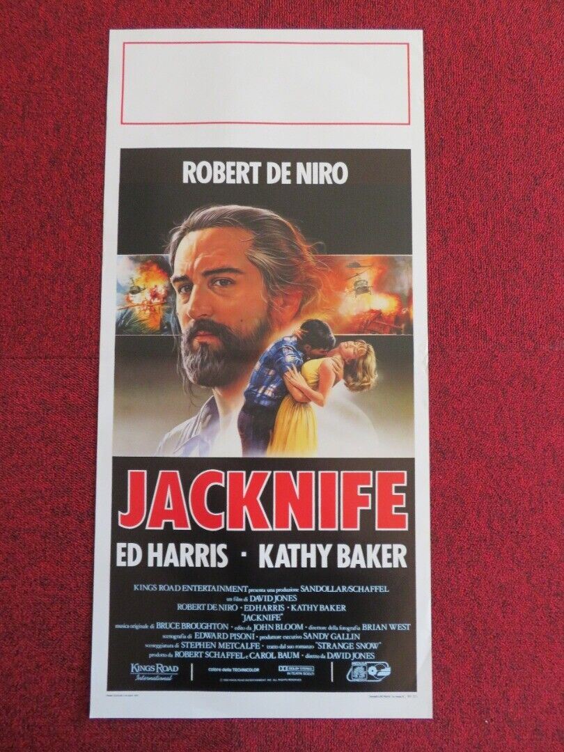 JACKNIFE ITALIAN LOCANDINA (27.5"x13") POSTER ROBERT DENIRO ED HARRIS 1989 Rendezvous Cinema Movie posters