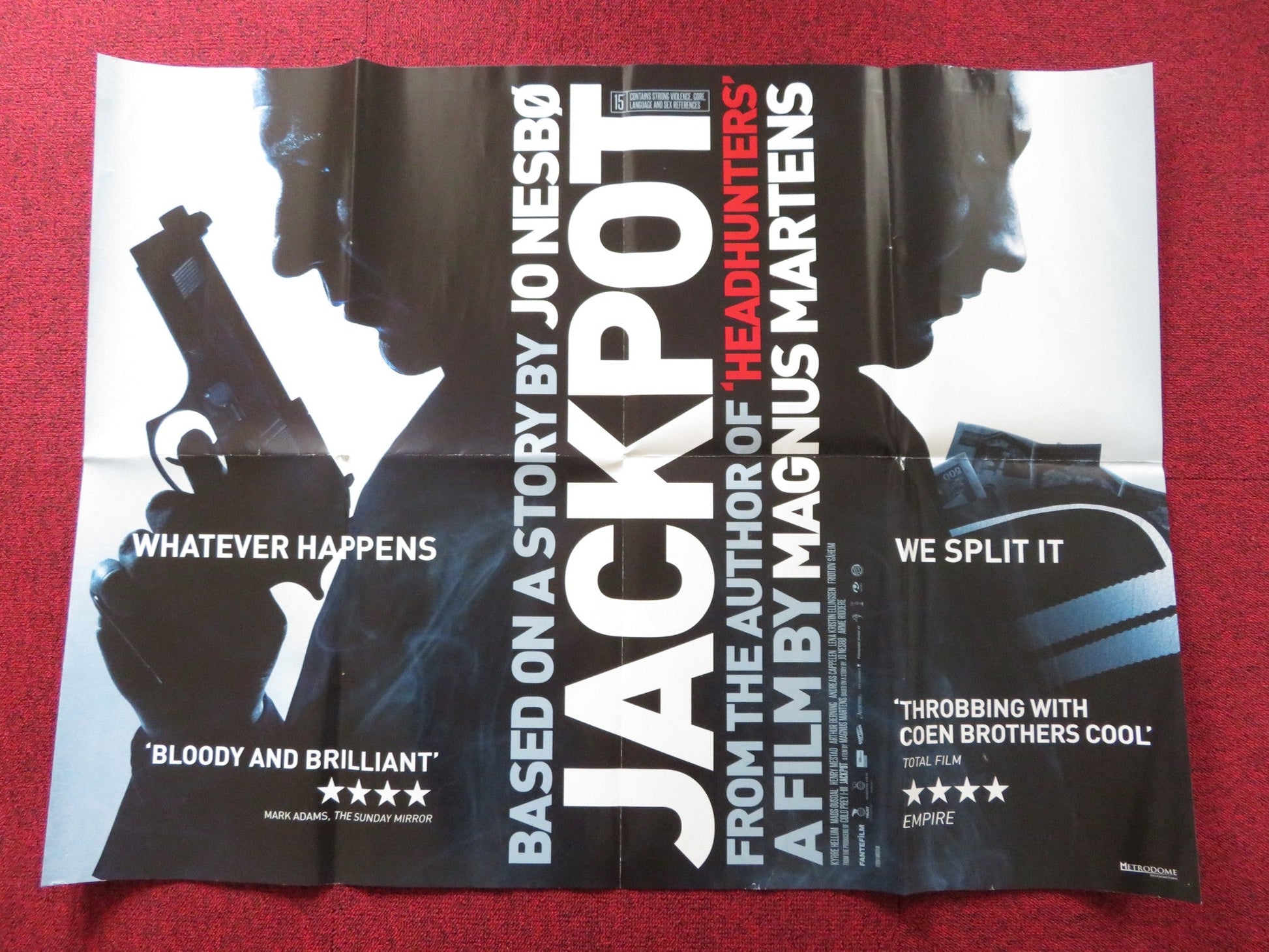 JACKPOT UK QUAD POSTER FOLDED KYRRE HELLUM MADS OUSDAL 2011 Rendezvous Cinema Movie posters