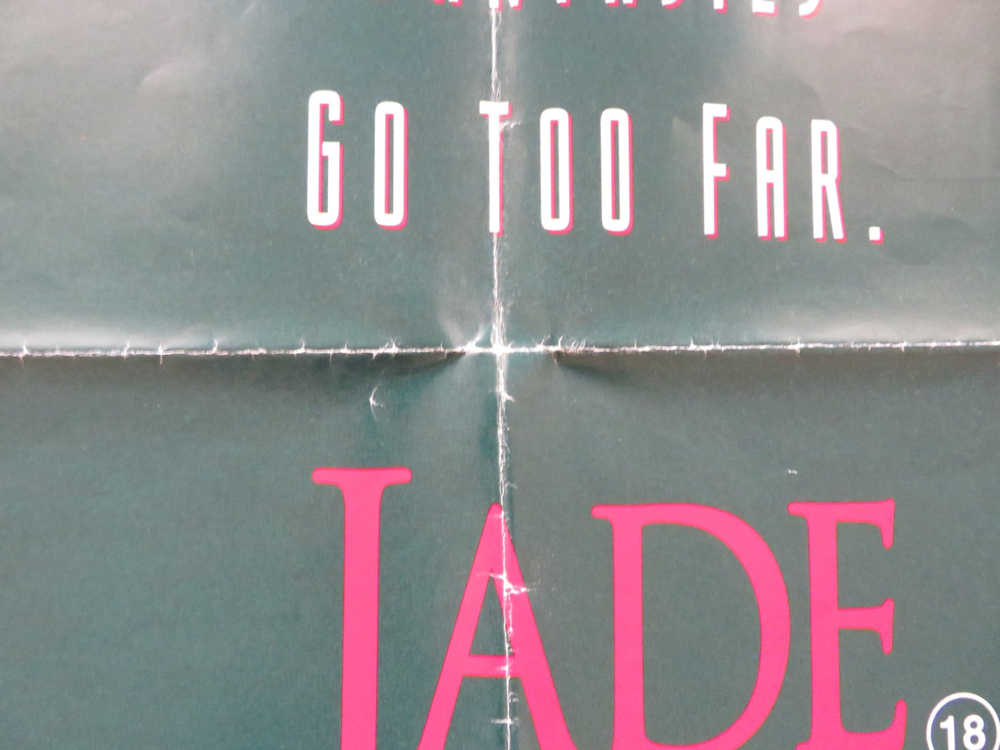 JADE UK QUAD POSTER FOLDED DAVID CARUSO LINDA FIORENTINO 1995 Rendezvous Cinema Movie posters