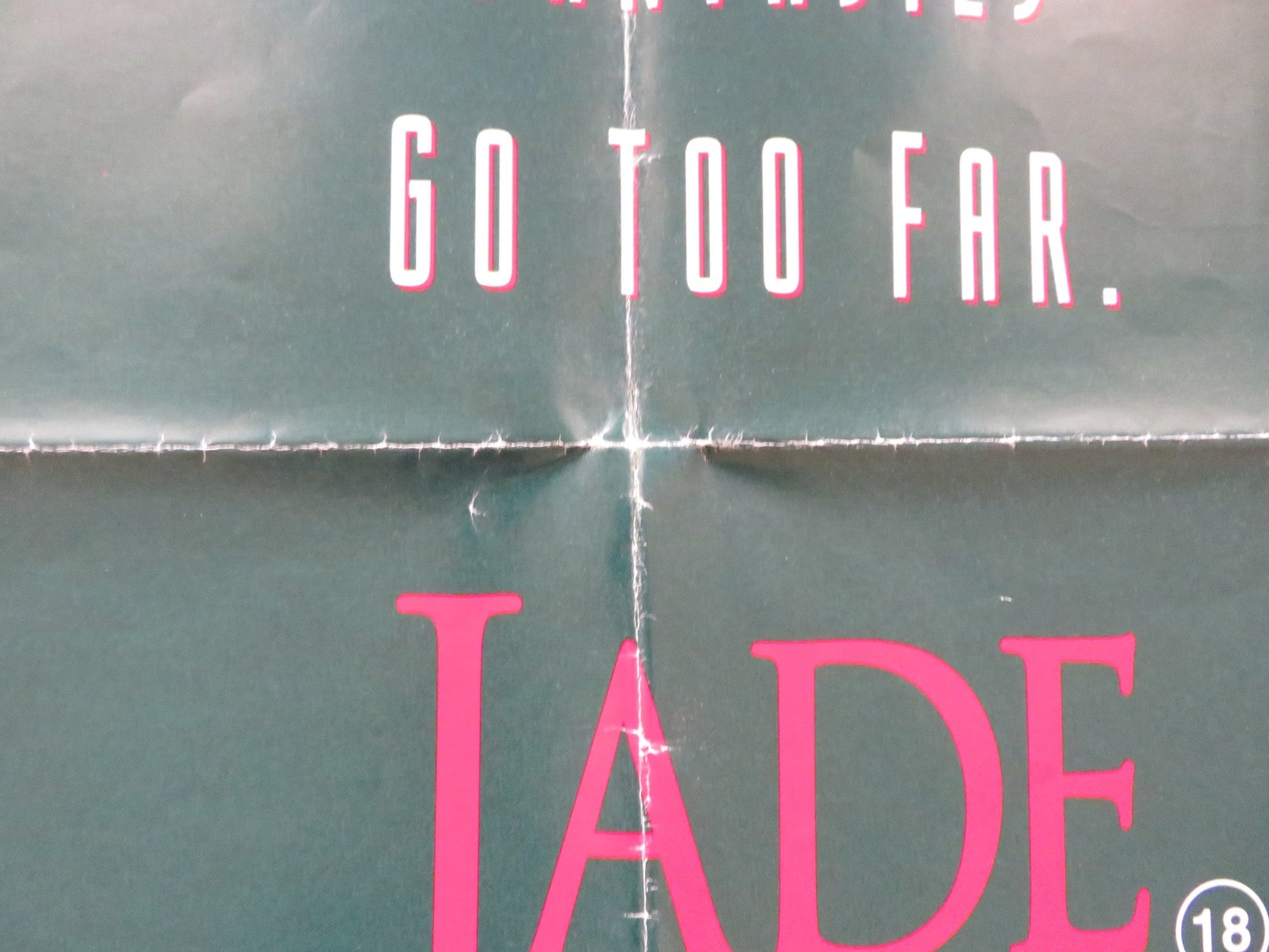 JADE UK QUAD POSTER FOLDED DAVID CARUSO LINDA FIORENTINO 1995 Rendezvous Cinema Movie posters