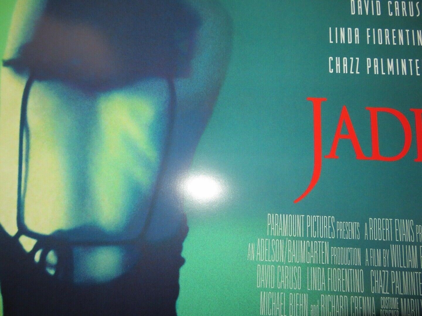 JADE US ONE SHEET ROLLED POSTER DAVID CARUSO LINDA FIORENTINO WILLIAM FRIEDKIN Movie posters
