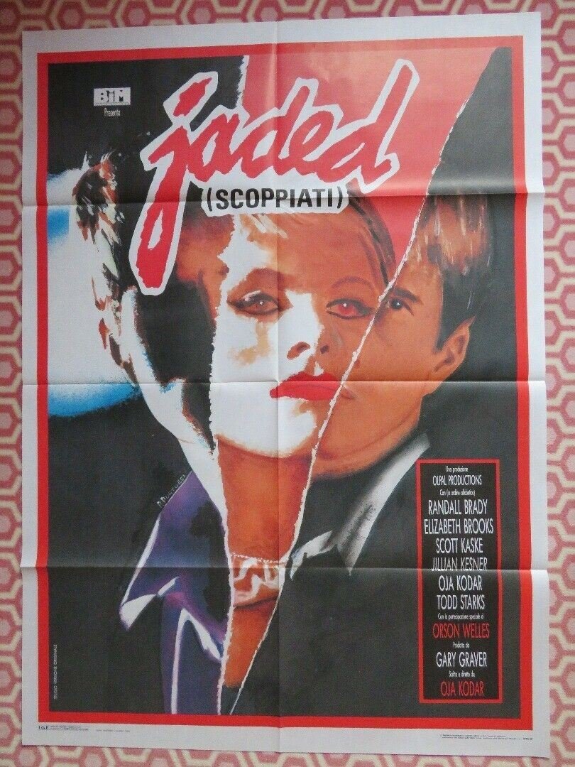 JADED ITALIAN 2 FOGLIO (55"x 39") POSTER RANDALL BRADY ELIZABETH BROOKS 1989 Movie posters