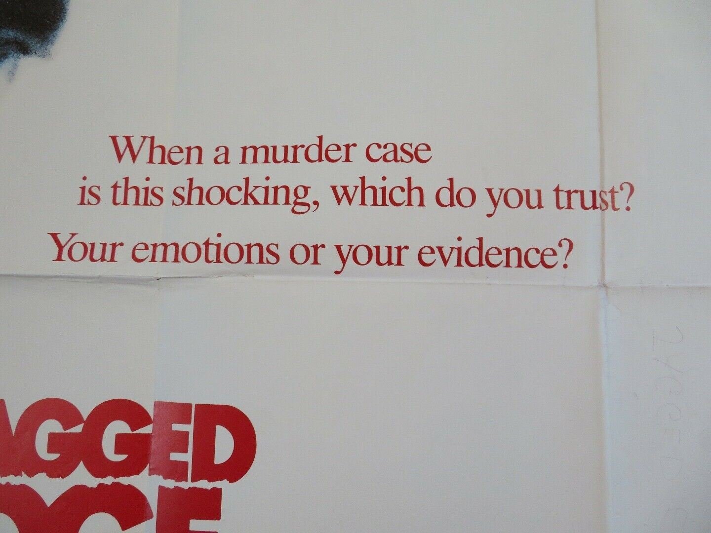 JAGGED EDGE BRITISH QUAD (30"x40") POSTER GLENN CLOSE JEFF BRIDGES ROBERT LOGGIA Movie posters