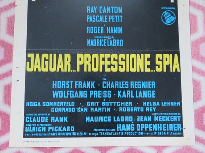 JAGUAR...PROFESSIONE...SPIA ITALIAN LOCANDINA (27.5"x 13") POSTER RAY DANTON Movie posters