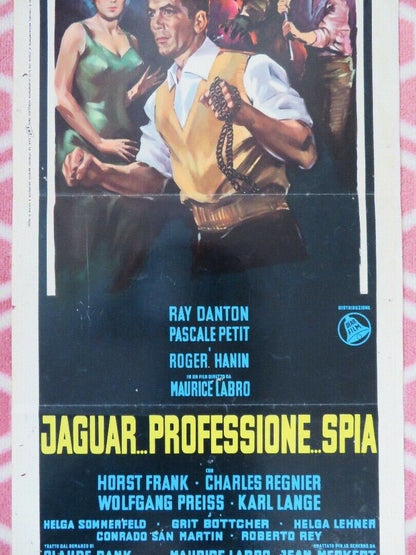 JAGUAR...PROFESSIONE...SPIA ITALIAN LOCANDINA (27.5"x 13") POSTER RAY DANTON Movie posters