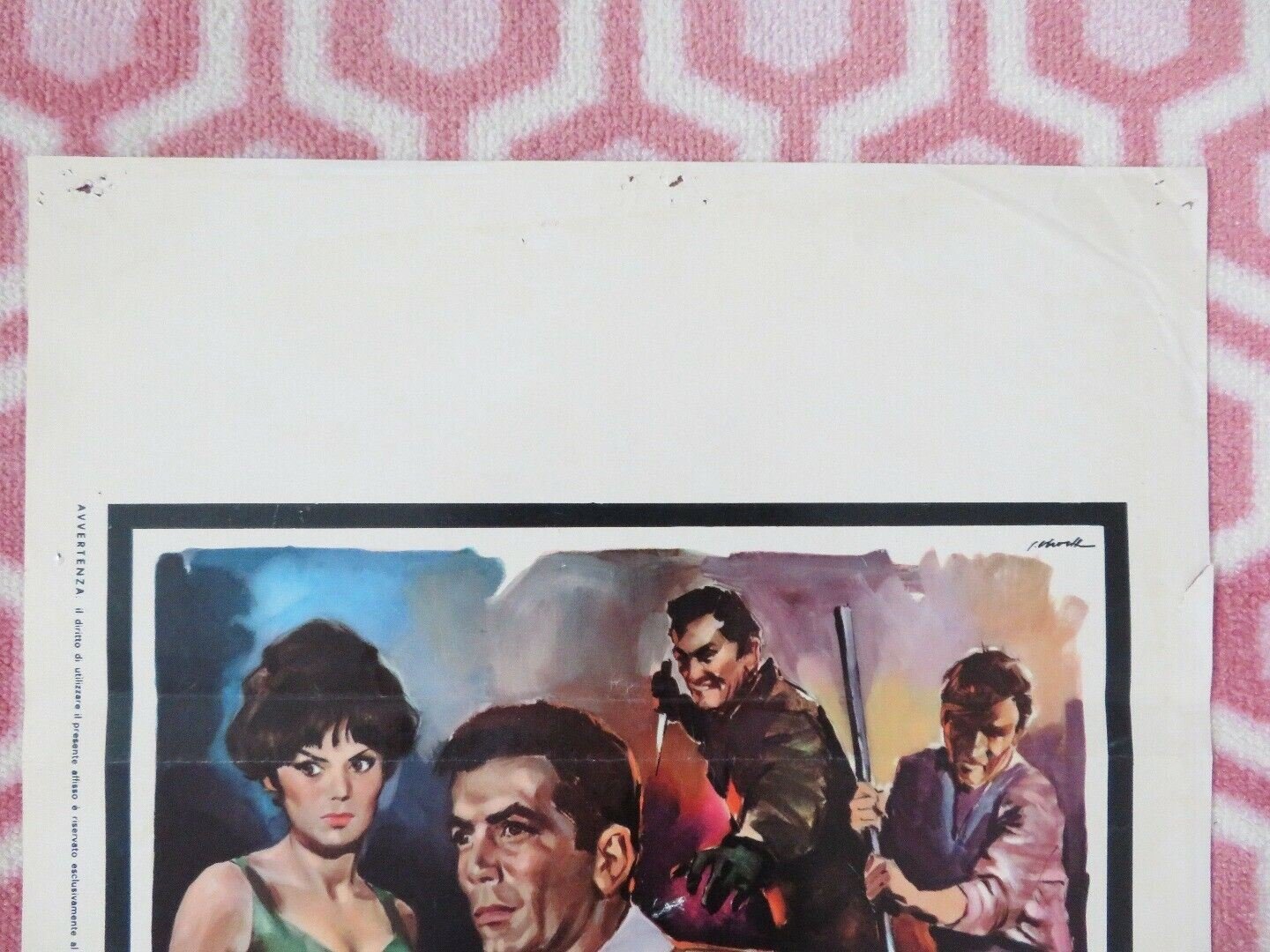 JAGUAR...PROFESSIONE...SPIA ITALIAN LOCANDINA (27.5"x 13") POSTER RAY DANTON Movie posters