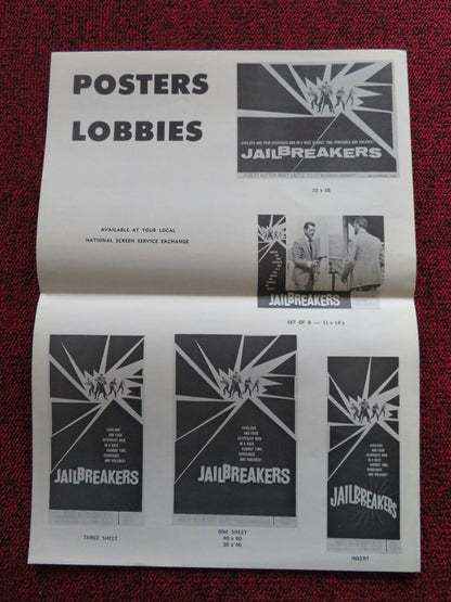 JAILBREAKERS US PRESSBOOK UNCUT ROBERT HUTTON MARY CASTLE 1960 Rendezvous Cinema Movie posters