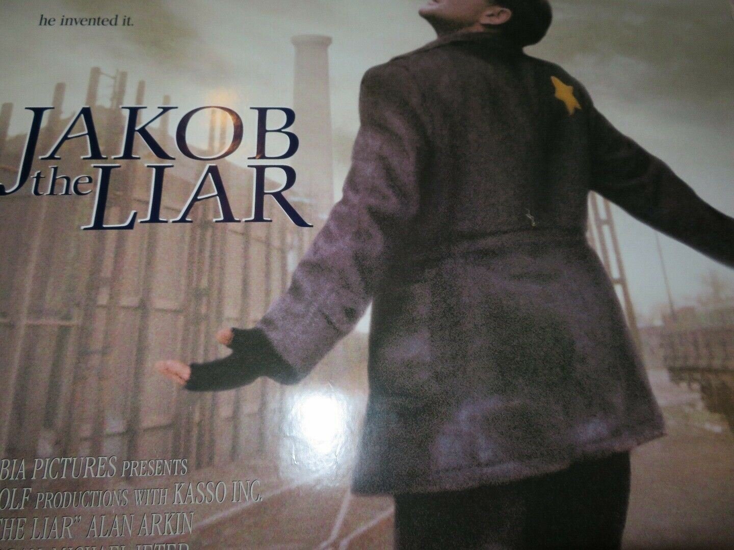 JAKOB THE LIAR US ONE SHEET ROLLED POSTER ROBIN WILLIAMS 1999 Movie posters