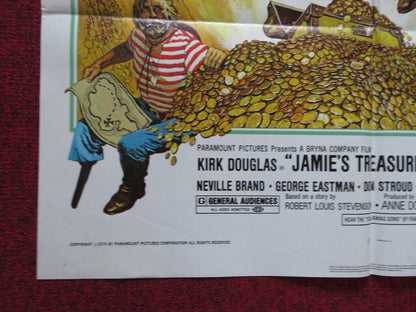 JAMIE'S TREASURE HUNT (SCALAWAG) FOLDED US ONE SHEET POSTER KIRK DOUGLAS 1975 Movie posters
