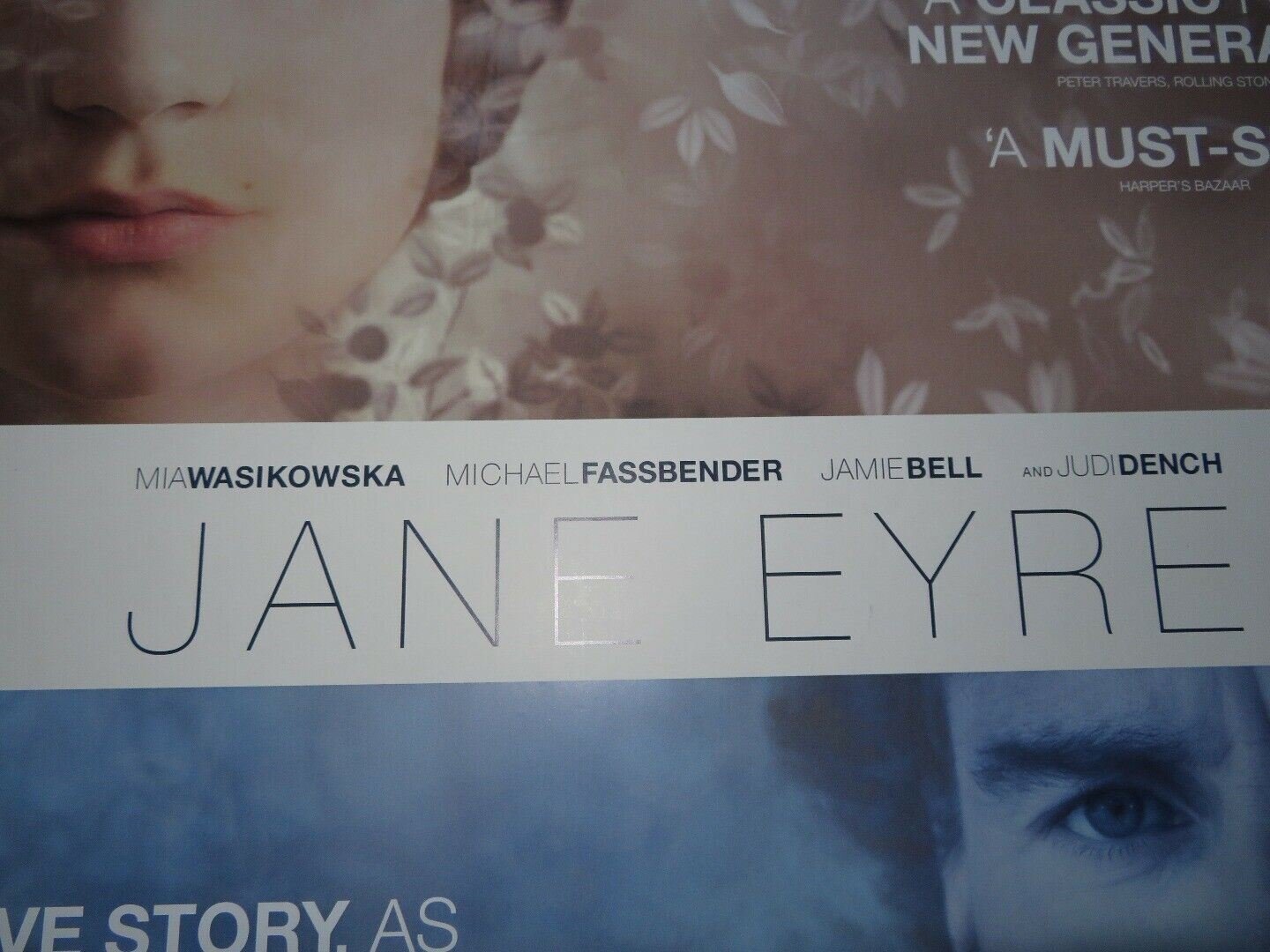 JANE EYRE QUAD (30"x 40") ROLLED POSTER MIA WASIKOWKA MICHAEL FASSBENDER 2011 Rendezvous Cinema Movie posters