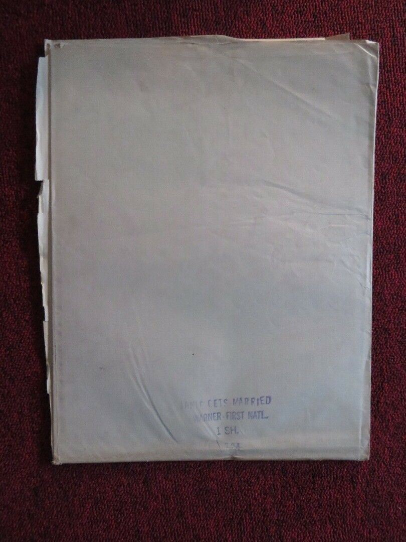 JANIE GETS MARRIED FOLDED US ONE SHEET POSTER JOAN LESLIE ROBERT HUTTON 1946 Movie posters