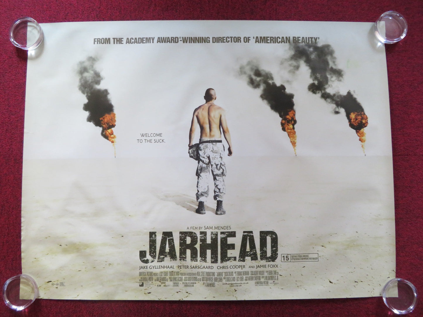 JARHEAD UK QUAD ROLLED POSTER JAKE GYLLENHAAL JAMIE FOX 2005 Rendezvous Cinema Movie posters