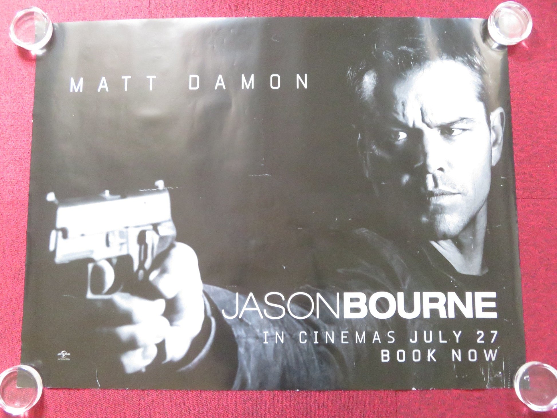 JASON BOURNE UK QUAD (30"x 40") ROLLED POSTER MATT DAMON TOMMY LEE JONES 2016 Rendezvous Cinema Movie posters