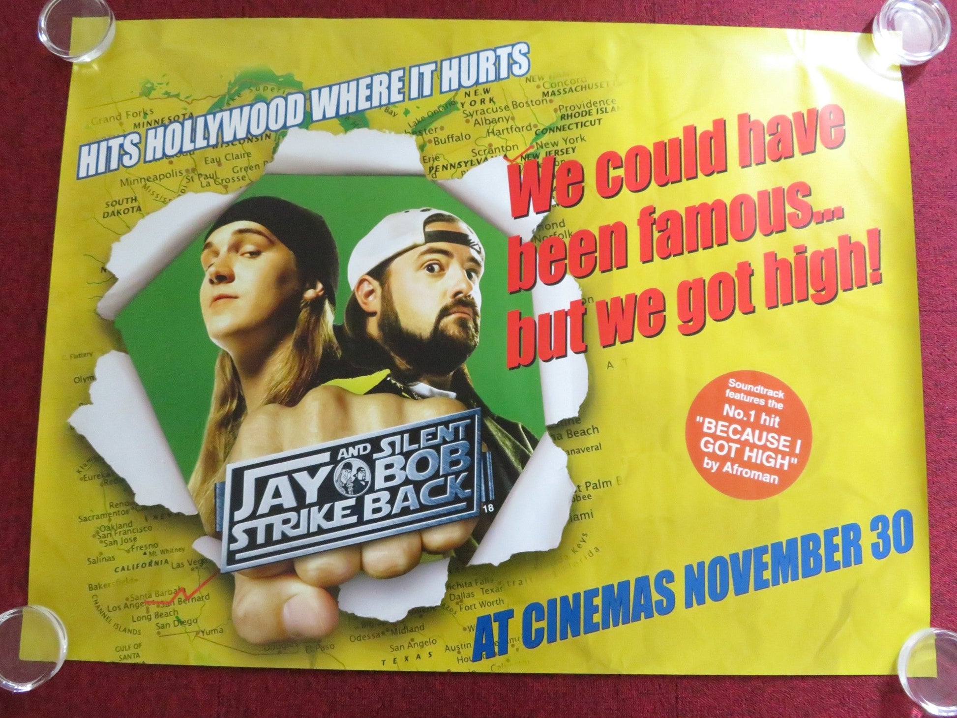 JAY AND SILENT BOB STRIKE BACK - B UK QUAD (30"x 40") ROLLED POSTER K SMITH 2001 Rendezvous Cinema Movie posters