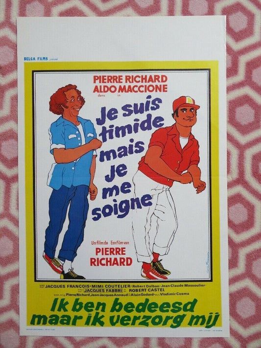 JE SUIS TIMIDE MAIS JE ME SOIGNE BELGIUM (21.5"x14") POSTER PIERRE RICHARD '78 Movie posters