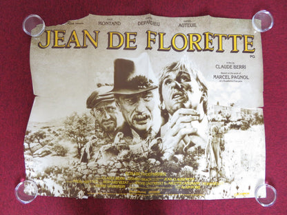 JEAN DE FLORETTE UK QUAD (30"x 40") ROLLED POSTER CANNON GERARD DEPARDIEU 1986 Rendezvous Cinema Movie posters