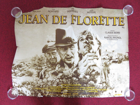 JEAN DE FLORETTE UK QUAD (30"x 40") ROLLED POSTER CANNON GERARD DEPARDIEU 1986 Rendezvous Cinema Movie posters
