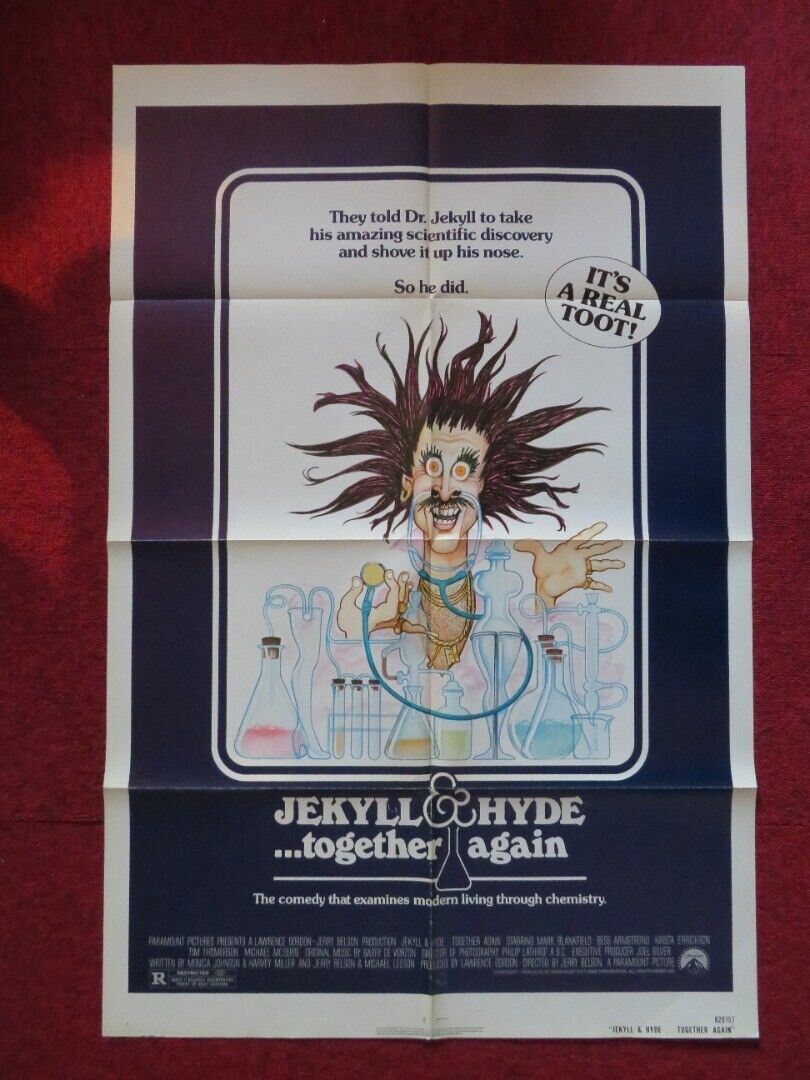 JECKYLL AND HIDE TOGETHER AGAIN FOLDED US ONE SHEET POSTER MARK BLANKFIELD 1982 Movie posters