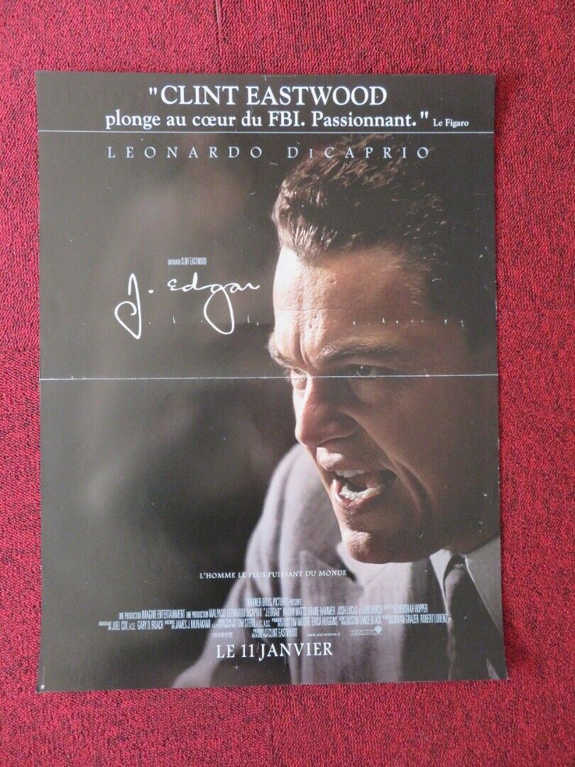 J.EDGAR FRENCH (15"x 21") POSTER LEONARDO DICAPRIO JOSH HAMILTON 2011 - Rendezvous Cinema