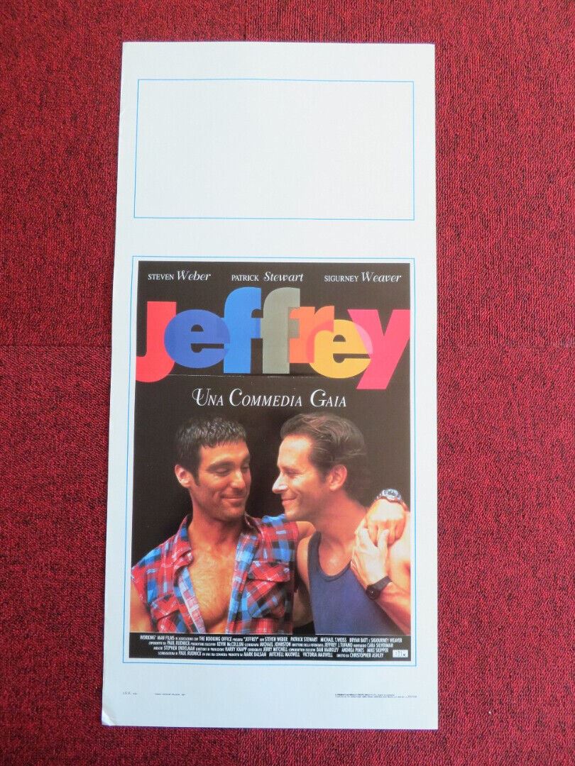 JEFFREY ITALIAN LOCANDINA (27.5"x13") POSTER STEVEN WEBER PATRICK STEWART 1995 Movie posters