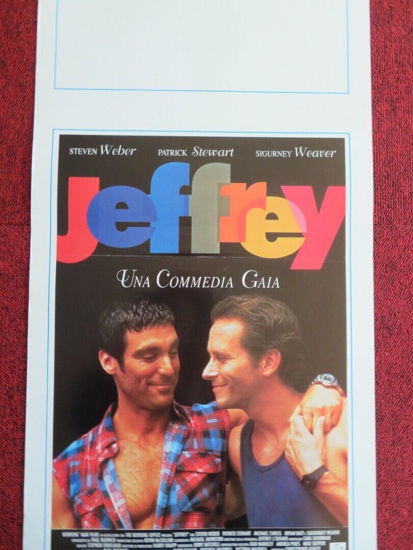 JEFFREY ITALIAN LOCANDINA (27.5"x13") POSTER STEVEN WEBER PATRICK STEWART 1995 Movie posters
