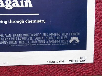 JEKYLL & HYDE ... TOGETHER AGAIN FOLDED US ONE SHEET POSTER MARK BANKFIELD 1982 Rendezvous Cinema Movie posters