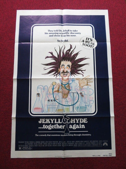 JEKYLL & HYDE ... TOGETHER AGAIN FOLDED US ONE SHEET POSTER MARK BANKFIELD 1982 Rendezvous Cinema Movie posters