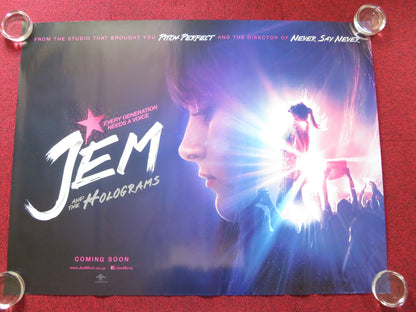 JEM AND THE HOLOGRAMS UK QUAD ROLLED POSTER AUBREY PEEPLES STEFANIE SCOTT 2015 Rendezvous Cinema Movie posters