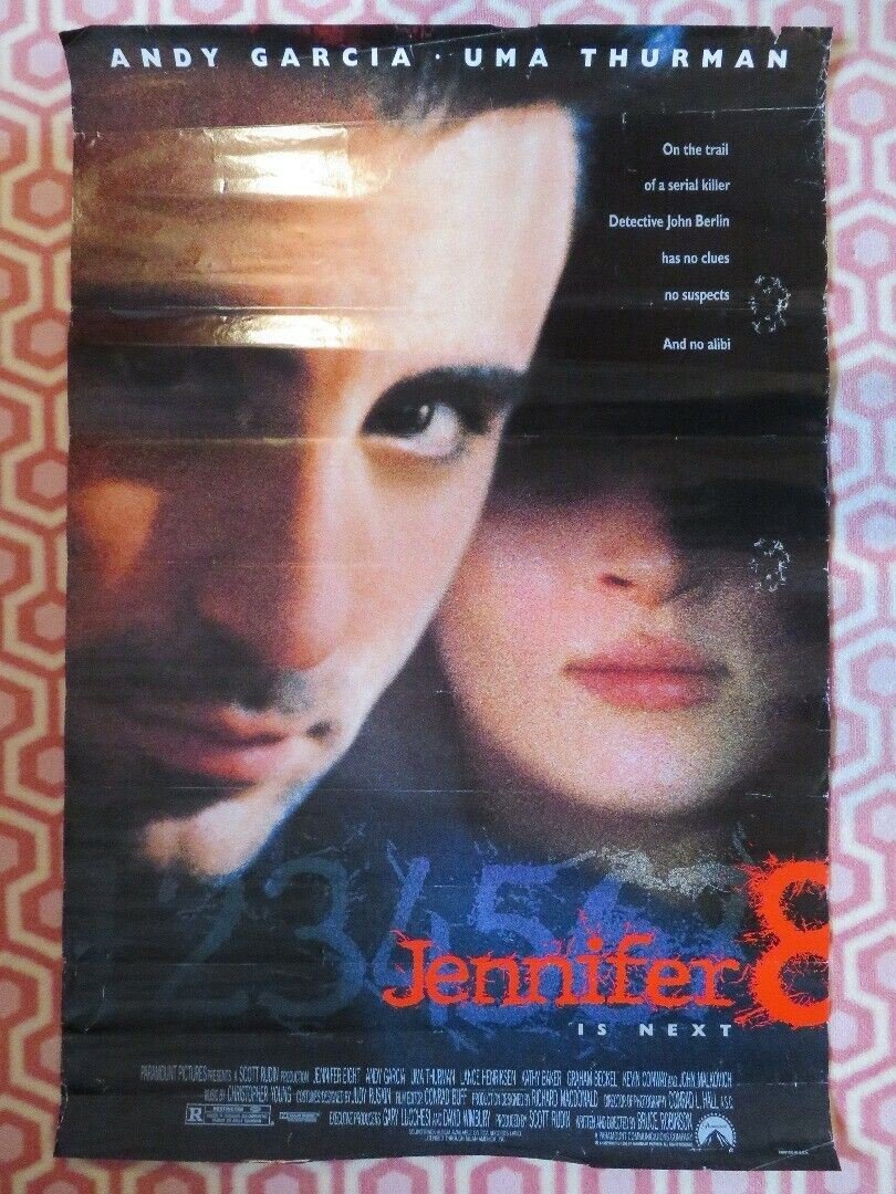 JENNIFER 8 US ONE SHEET ROLLED POSTER ANDY GARCIA UMA THURMAN 1992 Movie posters