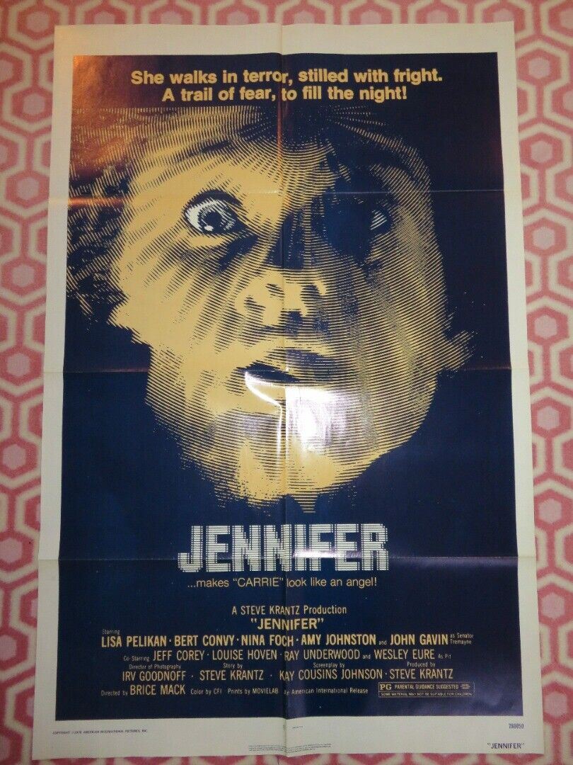 JENNIFER FOLDED US ONE SHEET POSTER BERT CONVYLISA PELIKAN 1978 Movie posters