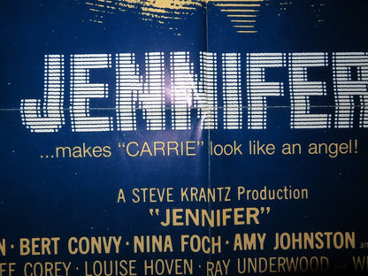 JENNIFER FOLDED US ONE SHEET POSTER BERT CONVYLISA PELIKAN 1978 Movie posters