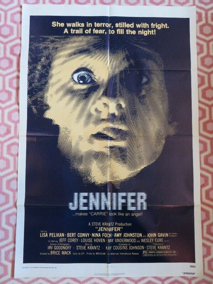 JENNIFER US ONE SHEET POSTER LISA PELIKAN BERT CONVY 1978 Movie posters