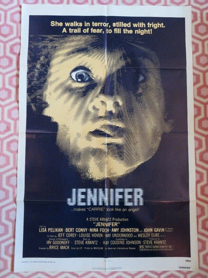 JENNIFER US ONE SHEET POSTER LISA PELIKAN BERT CONVY 1978 Movie posters