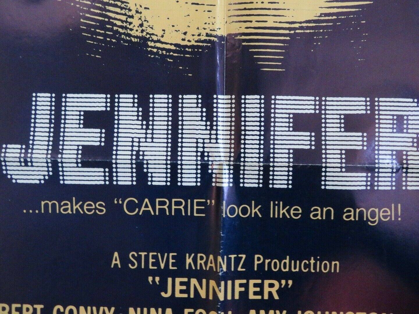 JENNIFER US ONE SHEET POSTER LISA PELIKAN BERT CONVY 1978 Movie posters