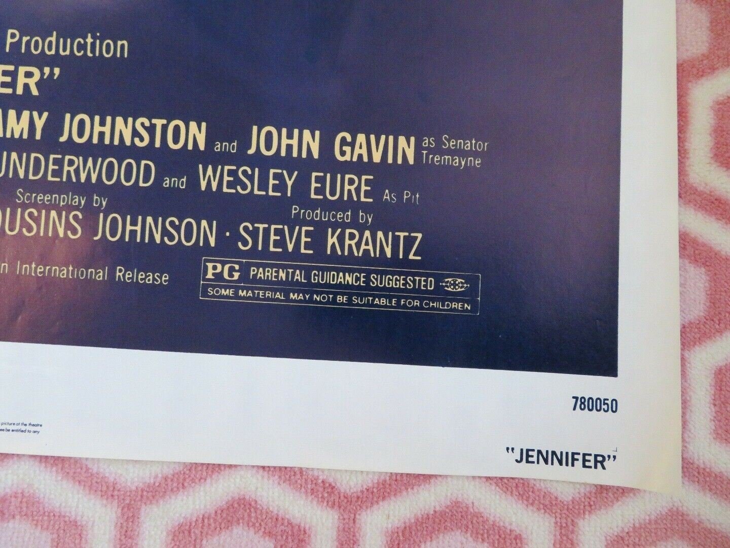 JENNIFER US ONE SHEET POSTER LISA PELIKAN BERT CONVY 1978 Movie posters